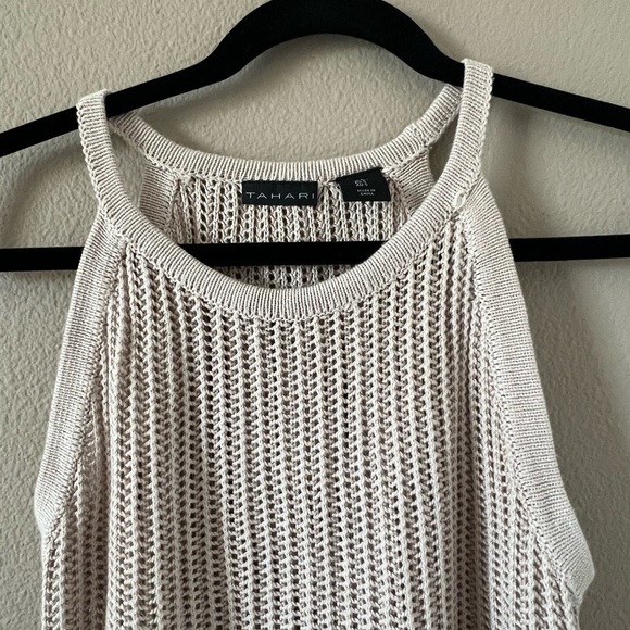 Tahari Crochet Knit Swim Coverup Dress - Picture 2 of 8